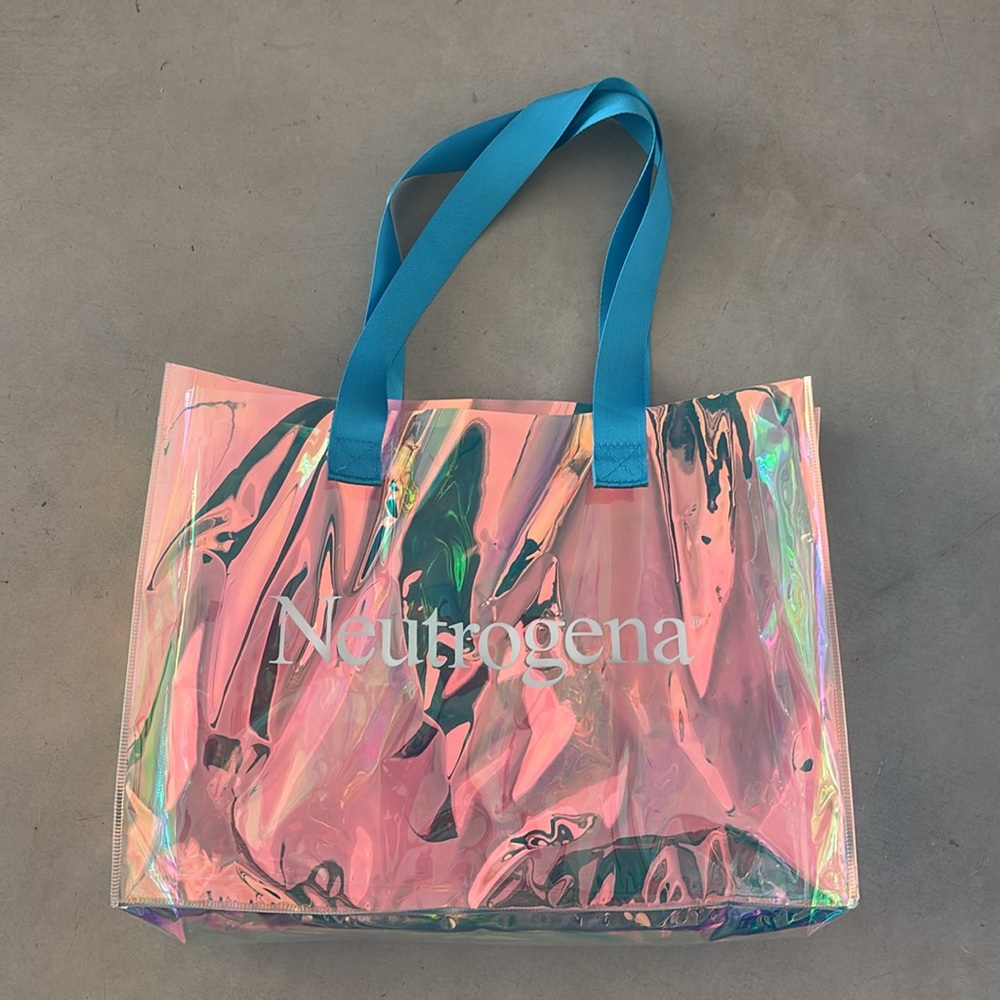 Final Sale! Neutrogena Shiny Iridescent Color Summer Beach Bag Tote